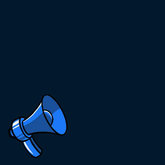 a blue megaphone with the words " latinas at the polls get the job done "