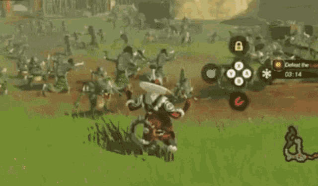 a video game is being played with a timer showing 03:00