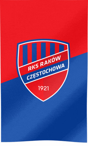 a red and blue shield with the words rks rakow czestochowa 1921 on it