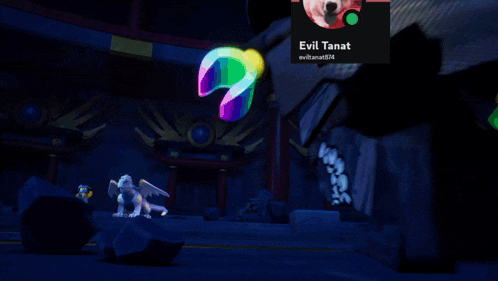 a screenshot of a video game with the name evil tanat on the bottom
