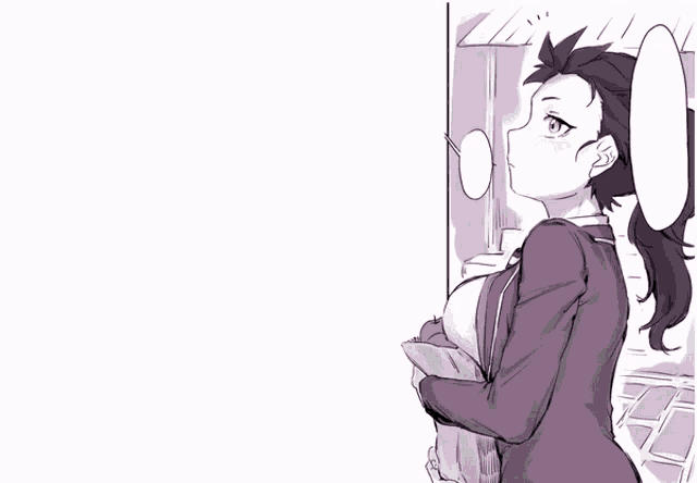 a drawing of a man holding another man with a speech bubble that says ' owah '