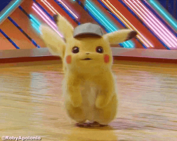 Detective Pikachu Dancing Pikachu Bailando GIF - Detective Pikachu Dancing Detective Pikachu Pikachu Dancing GIFs