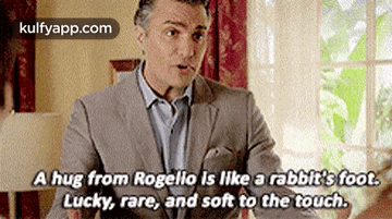 A Hug From Rogello Is Like A Rabblt'S Foot.Lucky, Rare, And Soft To The Touch..Gif GIF - A Hug From Rogello Is Like A Rabblt'S Foot.Lucky Rare And Soft To The Touch. GIFs