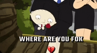 a cartoon character with a rose in his mouth and the words where are you fok