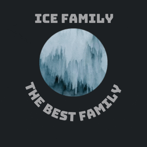 ice family the best family logo with a circle of ice
