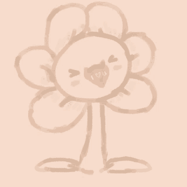 a drawing of a flower that says i love you on it