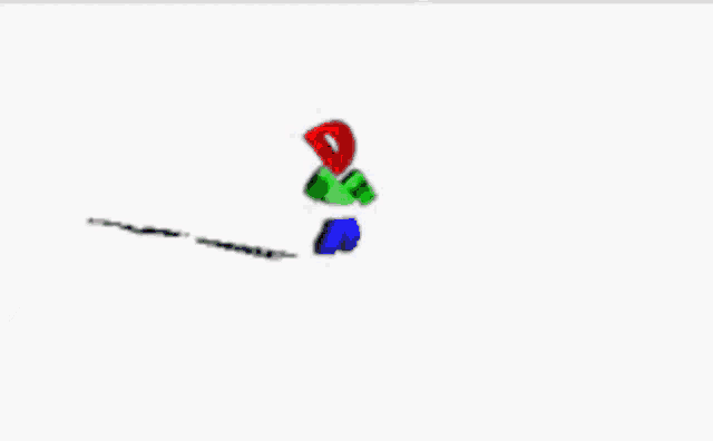 a red letter d is on top of a green letter r