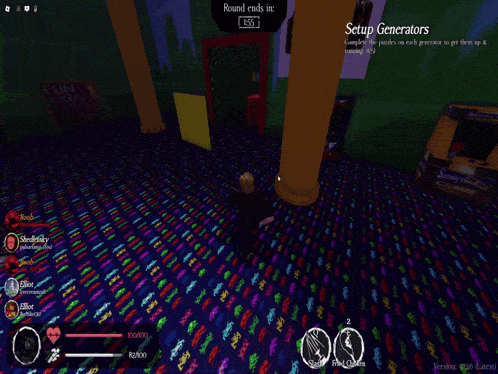 a screenshot of a video game with the words setup generators on the screen