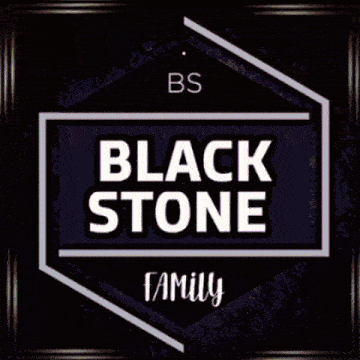 a sign that says " black stone " on it