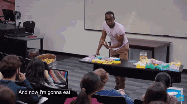 Chidi Anagonye The Good Place GIF - Chidi Anagonye The Good Place Eat In Silence GIFs