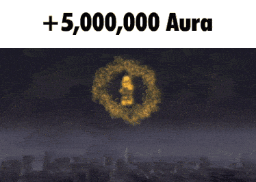 a picture of a lego figure with the words +5,000,000 aura