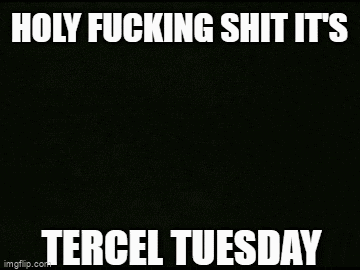 a car is driving through a muddy area and the caption says holy fucking shit it 's tercel tuesday