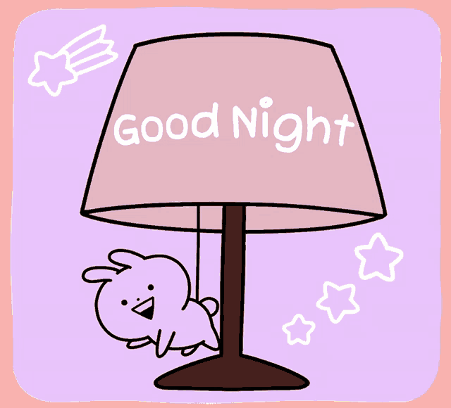 a cartoon of a bunny hanging from a lamp