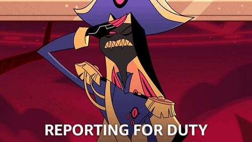 Reporting For Duty Sir Pentious GIF