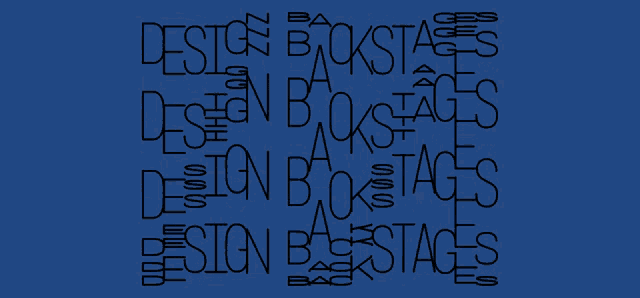 a blue background with the word design on it
