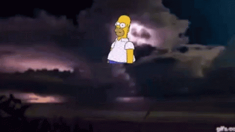 Thunder Homer GIF - Thunder Homer Disappear GIFs