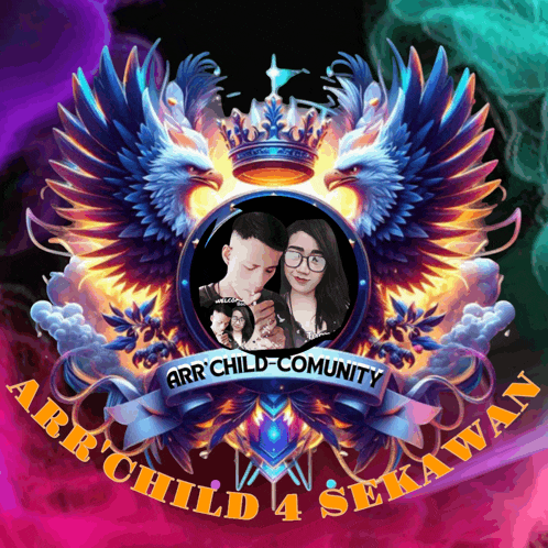 a logo for arr child community shows a man and woman