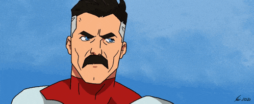 a drawing of a man with a mustache and the year 2021 on the bottom right
