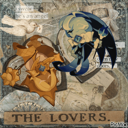 a collage of images with the words " the lovers " on the bottom