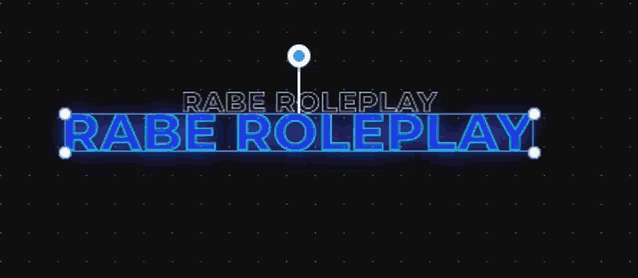 a neon sign that says rabe roleplay on a dark background