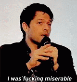 I Was Fucking Miserable Misha Collins GIF - I Was Fucking Miserable Misha Collins GIFs