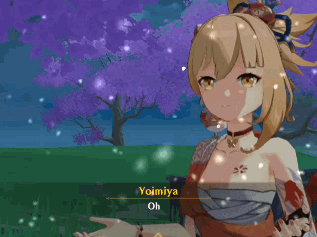 a girl in a video game is named yoimiya