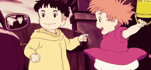Ghibli Hug GIF - Ghibli Hug Jump GIFs