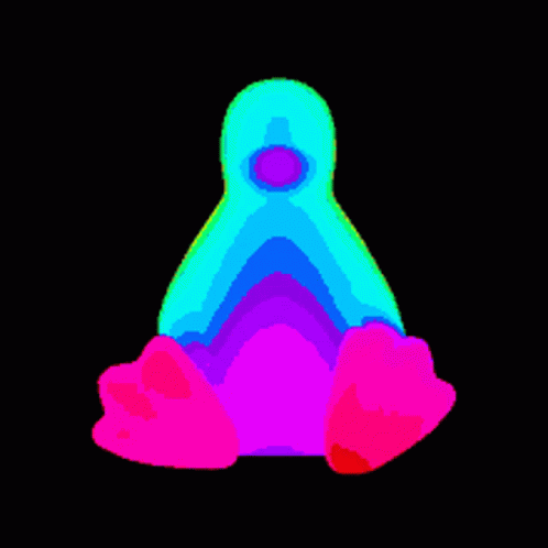 Neon Penguin GIF - Neon Penguin Sit GIFs