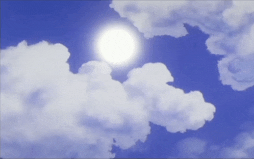 the sun shines brightly through the clouds in the blue sky