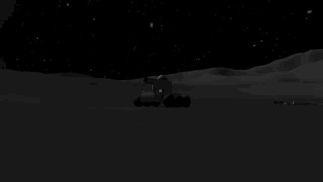 a computer generated image of a rocket landing on the moon .