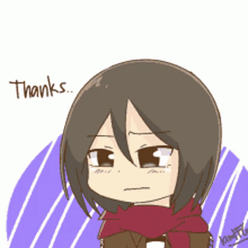 Mikasa Thanks GIF - Mikasa Thanks Kawaii GIFs