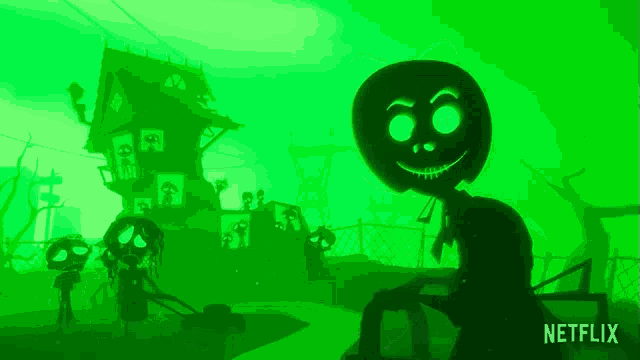 a green background with a netflix logo on the bottom