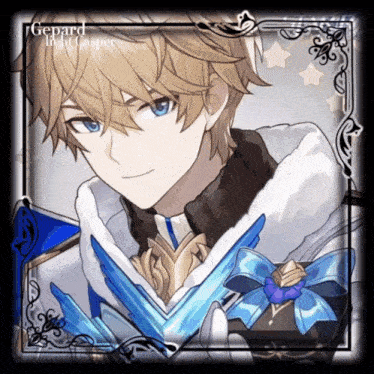 a drawing of a boy with the name gepard light casper