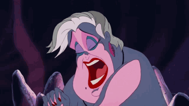 a cartoon of a woman screaming with her mouth open