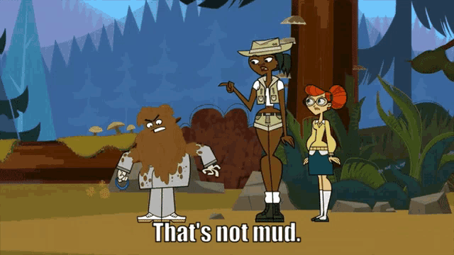 a cartoon says that 's not mud in the bottom right corner