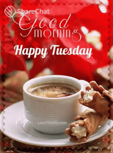 Happy Tuesday Good Morning GIF - Happy Tuesday Good Morning Coffee GIFs