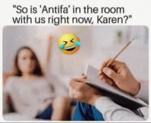 Antifa Karen GIF - Antifa Karen Psychologist GIFs