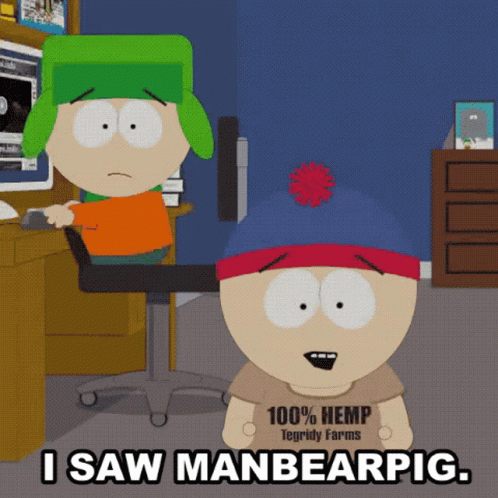 I Saw Manbearpig Stan Marsh GIF - I Saw Manbearpig Stan Marsh Kyle Broflovski GIFs