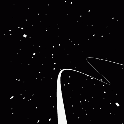 a black and white abstract cgi motion graphics and animated background of a road in space .