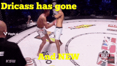a screenshot of a boxing match with the words " dricass has gone "
