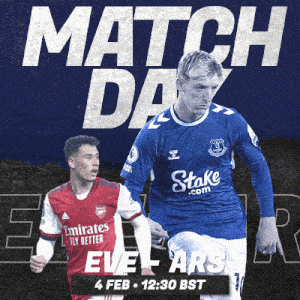 a poster for a soccer match between emirates and everton