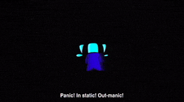 a close up of a cartoon character 's face on a black background