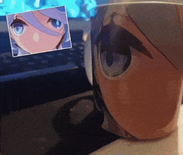 a cup with a picture of a girl on it