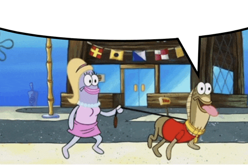 a woman is walking a horse on a leash in front of a store