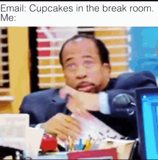 Email Cupcakes In The Break Room The Office GIF - Email Cupcakes In The Break Room The Office Stanley GIFs