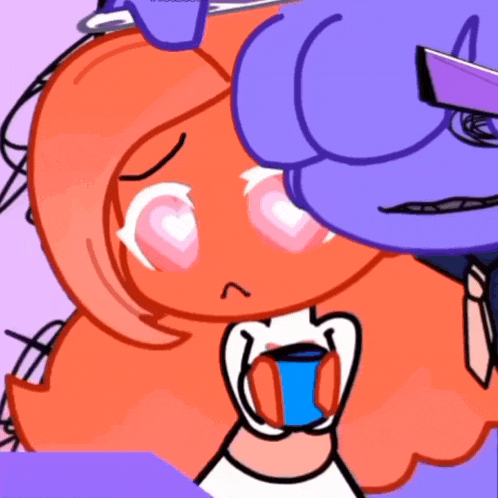 a close up of a cartoon character with the letter n on the bottom
