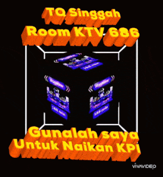 a sign that says to singgah room ktv 686