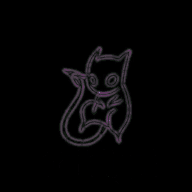 a neon sign with a cat and the word cetablues in the background