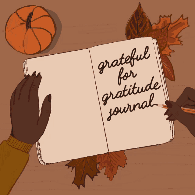 a person is writing in a notebook with the words grateful for gratitude journals