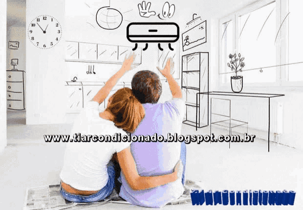 a man and a woman are sitting on the floor looking at a drawing of a house